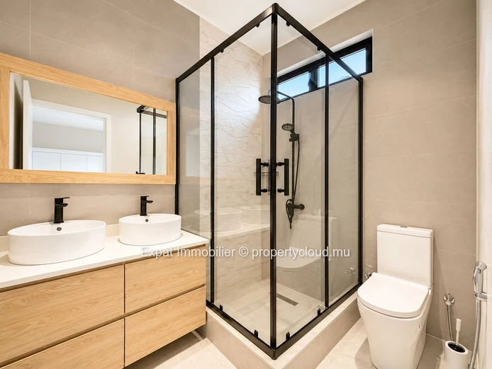 Appartement neuf 3 chambres avec piscine commune à louer à Palmyre, Flic-en-Flac