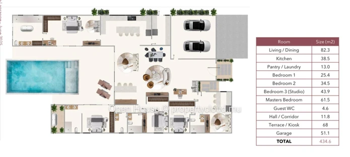 PDS villa for sale in Grand Baie - 435m² of living space - 4 bedrooms including 1 independent apartment - 855m² plot ...
