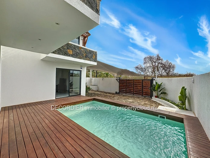 Maison neuve et moderne avec piscine et jardin