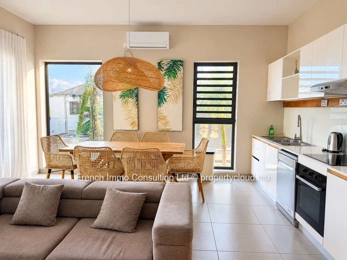Superbe appartement 2 chambres a la residence one bay de pereybere , piscine privative et commune 