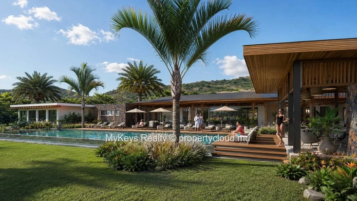Propriété d'exception avec piscine à débordement
