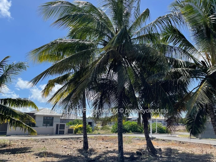 Palm-fringed 641 sqm Gated Walled Lot at Natura Villas, Bras d'Eau