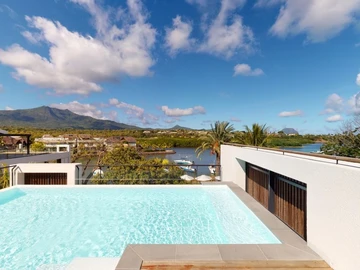 Superb riverfront penthouse for sale in Rivière Noire, Mauritius