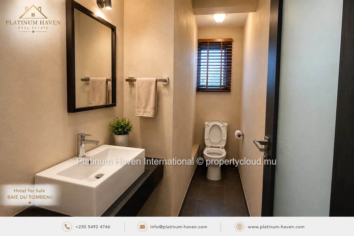 Beachfront Hotel For Sale | Baie Du Tombeau | 25 Ensuite Rooms | Freehold |  To Be Renovated