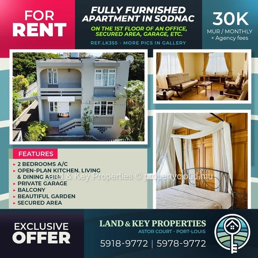 Fully Furnished Apartment in SODNAC 