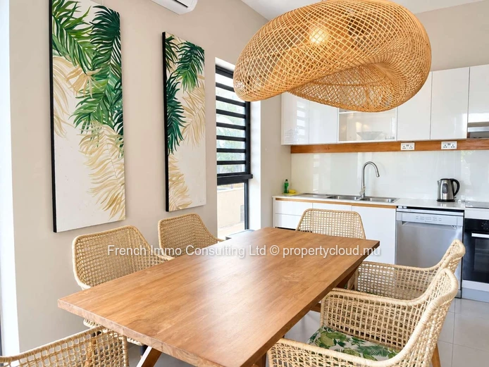 Superbe appartement 2 chambres a la residence one bay de pereybere , piscine privative et commune 