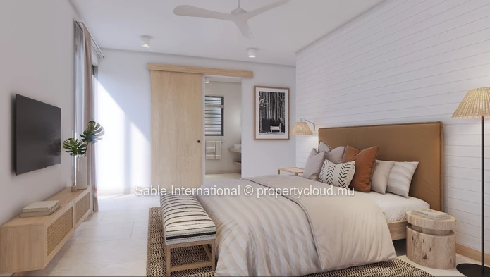 Villa RES à vendre à Petit Raffray, 246m² habitables, terrain de 623m², 3 chambres, piscine privée, parking, jardin