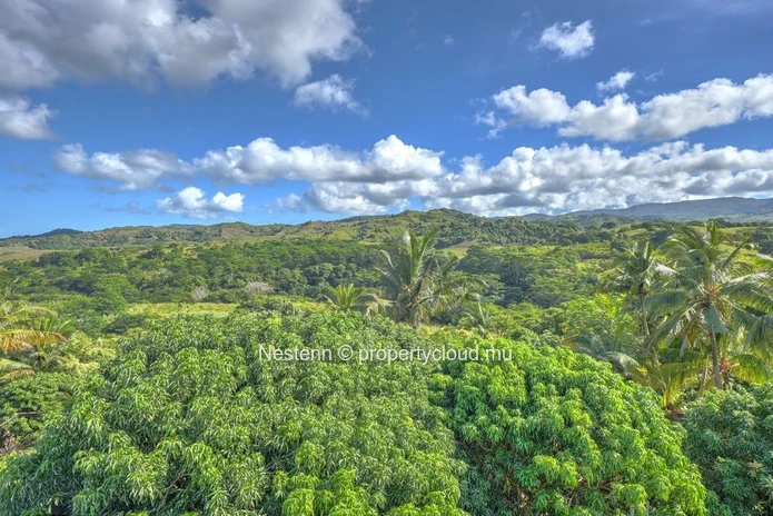 Spacious 275 m² house on a land of 13,802.67 m² in Chemin Grenier with sea and mountain views.
