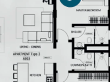 Appartement de 2 Chambres