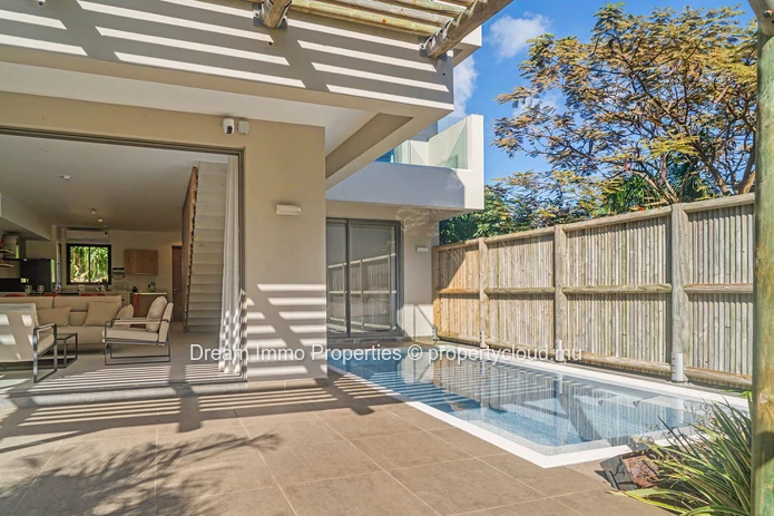 3-bedroom beachfront duplex with private pool and private rooftop in Grand Gaube – Mauritius
