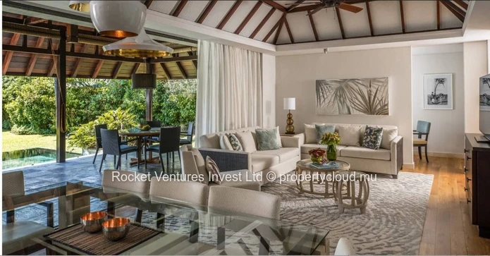 Villa 2 chambres sous la direction de l’hôtel Four Seasons. Est. Anahita. Établissement super luxe.