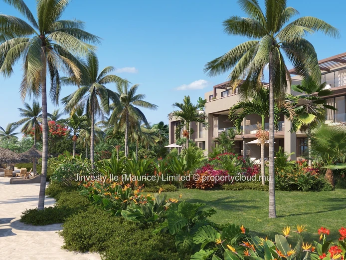 JINVESTY ILE MAURICE : Appartement de 2 chambres avec jardin en bord de mer à Roches Noires 945 000 €  |  130,31 m²
