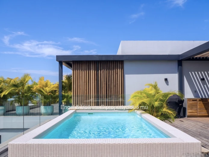 Ocean-View Penthouse with Private Pool in Pointe aux Canonniers
