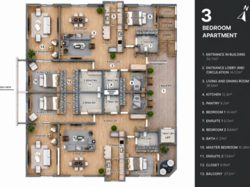 3 Bedroom Penthouse