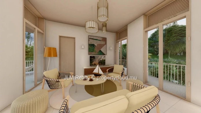 Stunning Bioclimatic Villa with Green Roof and Sea View for Sale in Baie du Cap, Mauritius