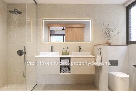 Modern 3-bedroom apartment in Grand Baie with access to luxury common pool