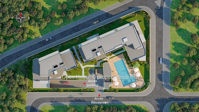 Penthouse 3 chambres avec piscine à vendre à Tamarin, Smart City