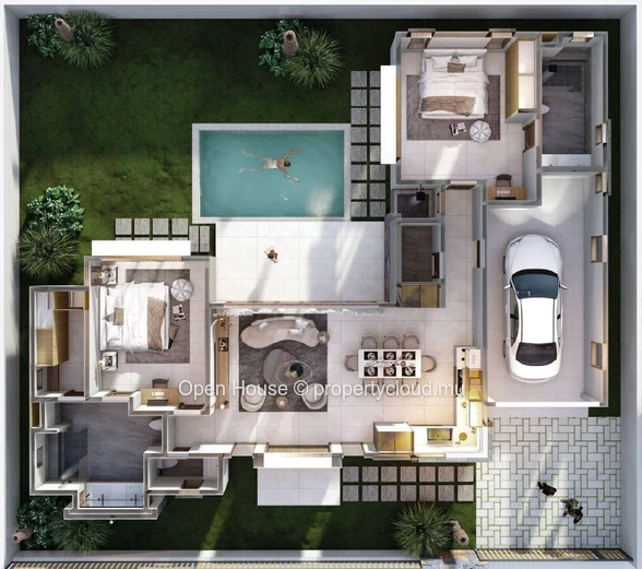 "Stunning Mauritian Villa with Private Pool in Cap Malheureux - 151m² Living Space, Close to Schools and Shops! Only ...