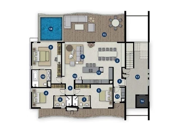 Appartement de 3 Chambres