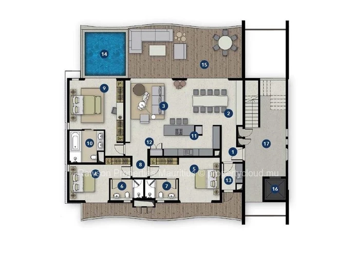Luxury beachfront apartment for sale
