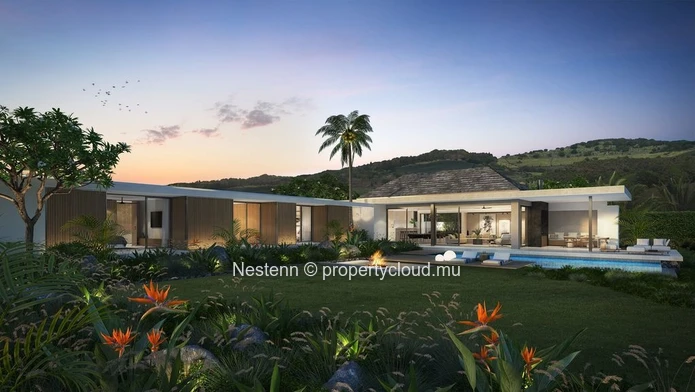 Villa de plain-pied de 3 chambres avec piscine privée et jardin dans un domaine prestigieux