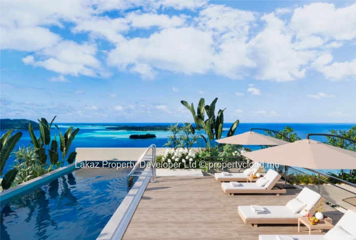 Modern Off-Plan Apartment with Roof-Deck Pool in Pereybere