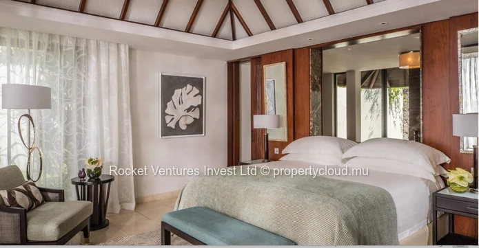 Villa 2 chambres sous la direction de l’hôtel Four Seasons. Est. Anahita. Établissement super luxe.