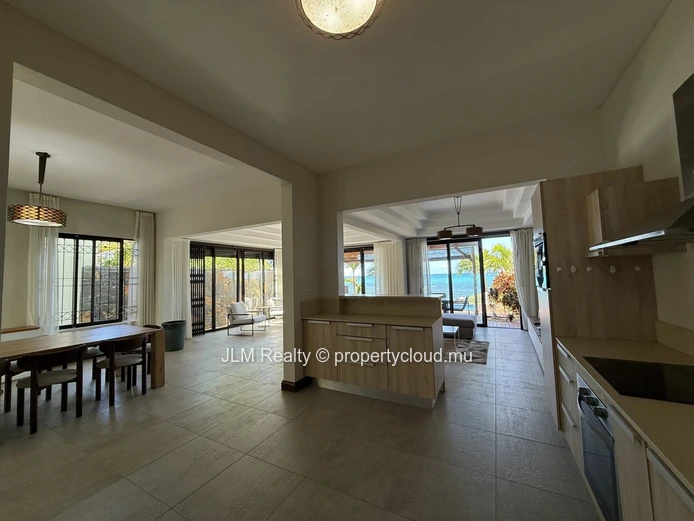 For Rent: Beachfront Villa with Private Pool in Pointe aux Canonniers, Mauritius