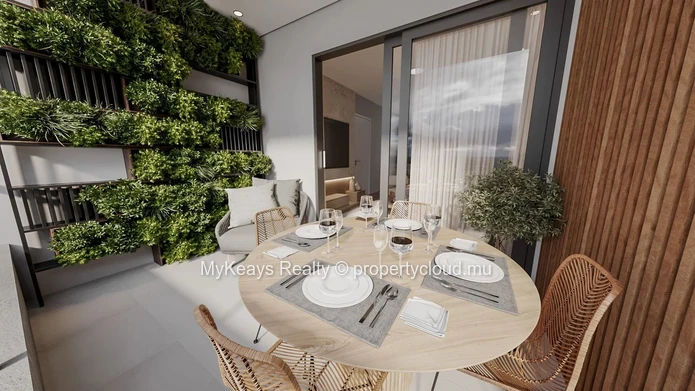 Appartement contemporain avec jardin privatif à Flic en Flac