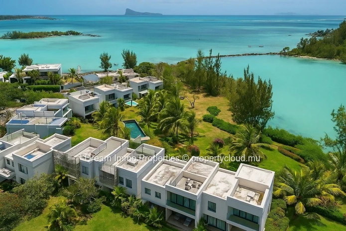 3-bedroom beachfront duplex with private pool and private rooftop in Grand Gaube – Mauritius