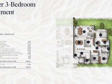 Appartement de 3 Chambres