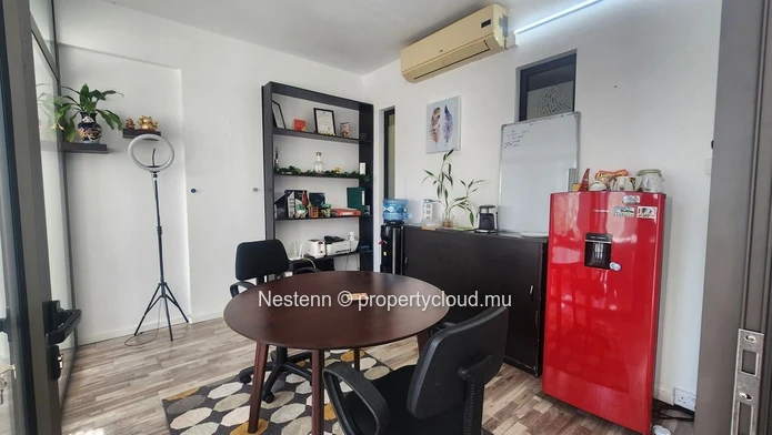 Furnished office space in Ebène of 28 m², air conditioning, private lift, secured parking, mountain view, and close t...