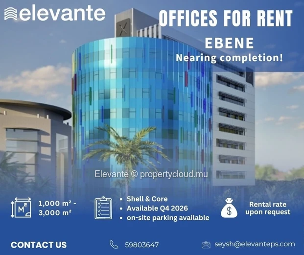 Modern Offices for Rent in Ebene Cybercity - Available Q4 2026