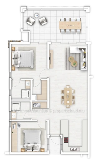 Brand-new 2-bedroom apartments in Calodyne – Investment & residence