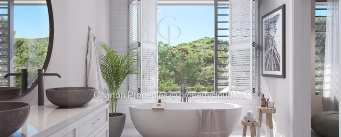 Villa contemporaine de 4 chambres avec vues panoramiques sur les montagnes à Tamarin