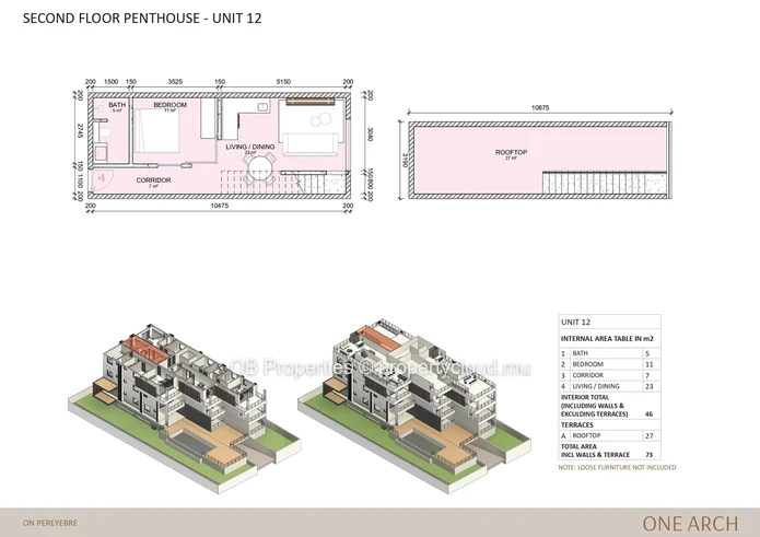 Luxury 1 Bedroom apartment with Private Rooftop Terrace