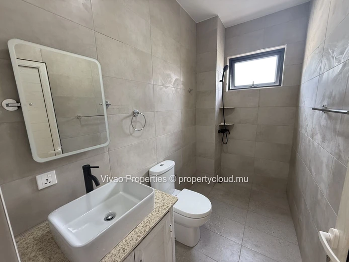 Furnished apartment for rent with 3 bedrooms and pool in La Preneuse, Black River - Rs 60,000/month.