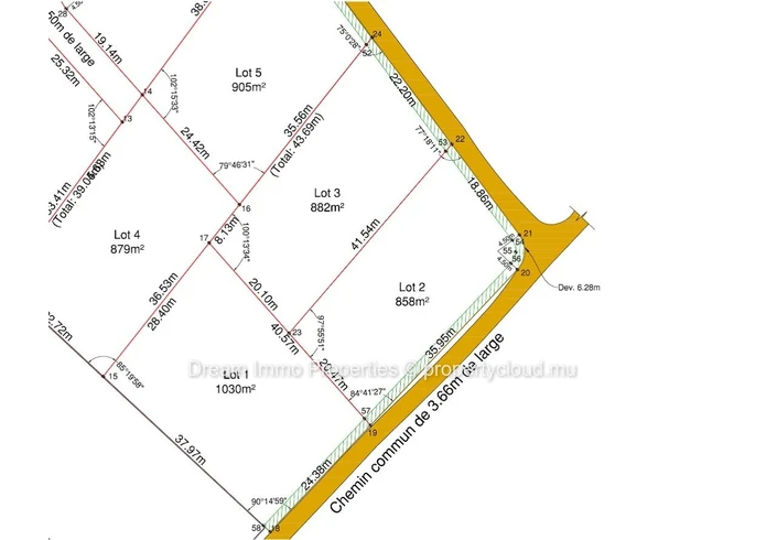 Terrain résidentiel de 858 m² proche mer à The Vale, Grand Baie – Ile Maurice