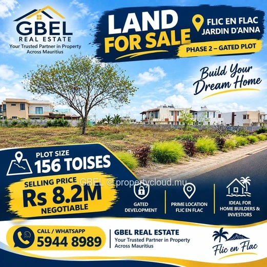 Build Your Dream Home: 14-Perch Gated Plot in Anna, Flic en Flac