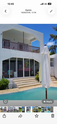 Villa bord de mer à Calodyne — piscine, vue lagon