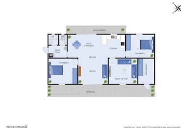 Appartement de 3 Chambres
