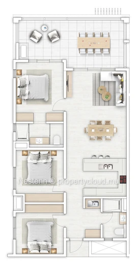 Modern coastal living – Off-plan 3-bedroom apartment