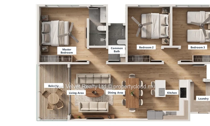 Appartements de 3 chambres à vendre à Flic en Flac | Unités avec toit-terrasse disponibles