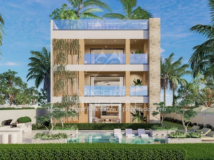 2-Bedroom Apartment with Sea View & Private Garden in Mont Choisy