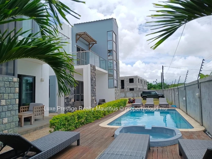 Furnished 4-bedroom duplex villa for long-term rent in Trou aux Biches  Rs 55,000 per month