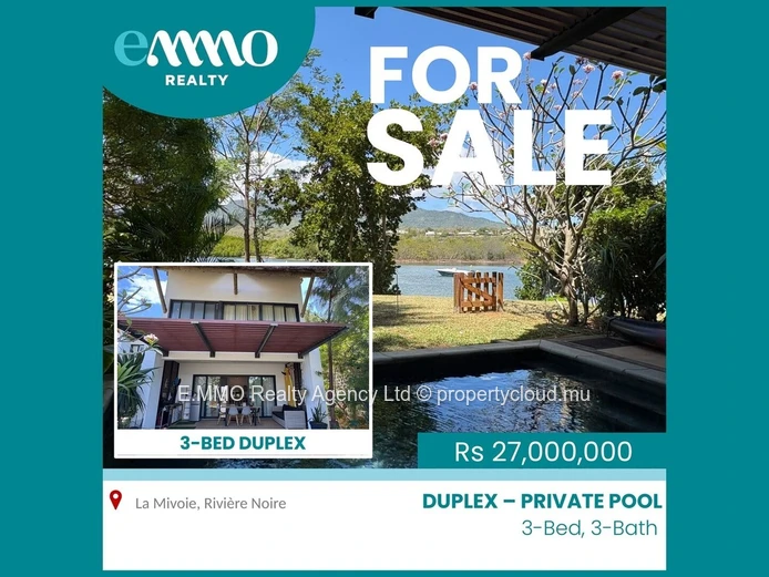 3-bedroom duplex with private pool – La Mivoie, Black River