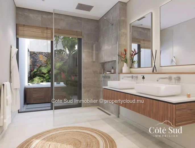 Beautiful modern villa in Calodyne with swimming pool and spa