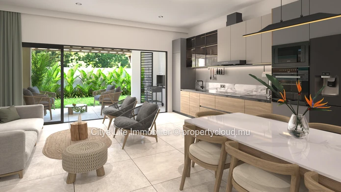 Stunning Townhouse with Private Pool in Tamarin - 152m² Living Space - Rs