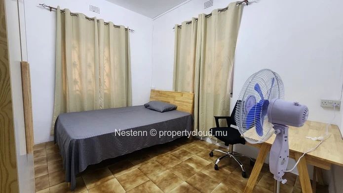 Modern furnished apartment in Beau Bassin 2 bedrooms 1 bathroom good condition ground floor close to shops and bus stop