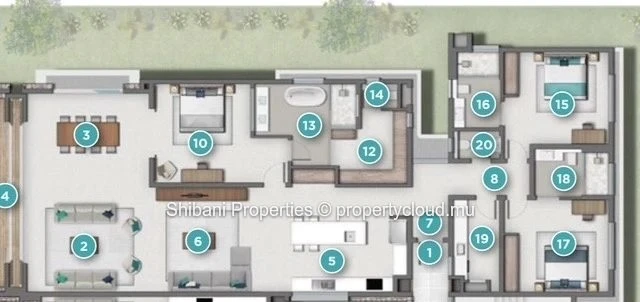Apartement en bord de mer sur plan – Tamarin